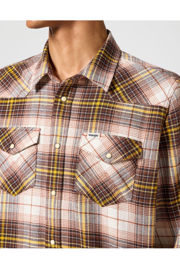 Camisa Wrangler Western Color Gingerbread